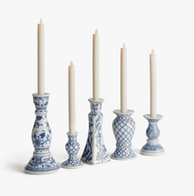 Load image into Gallery viewer, Dynasty Taper Holder- Blue + White
