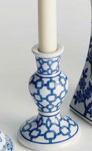 Load image into Gallery viewer, Dynasty Taper Holder- Blue + White
