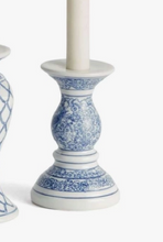 Load image into Gallery viewer, Dynasty Taper Holder- Blue + White
