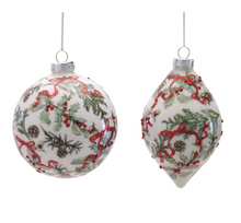 Load image into Gallery viewer, Holly Glass Ornament
