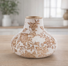 Load image into Gallery viewer, Amber Floral Vase
