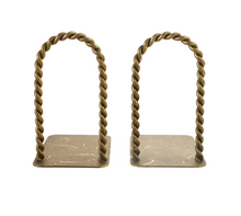 Load image into Gallery viewer, Twisted Metal Arched Bookends

