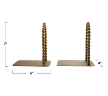 Load image into Gallery viewer, Twisted Metal Arched Bookends
