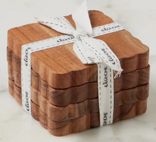 Load image into Gallery viewer, Scalloped Wood Coasters
