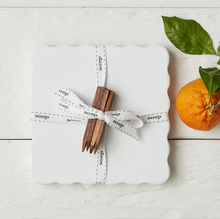 Load image into Gallery viewer, Square Scalloped Cheese Board with Cheese Markers
