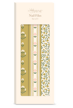 Load image into Gallery viewer, Mustard Cream Stripe Nail File Set
