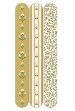 Load image into Gallery viewer, Mustard Cream Stripe Nail File Set
