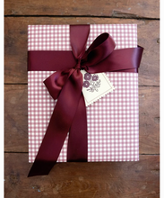 Load image into Gallery viewer, 'Cranberry Check' Wrapping Paper Roll
