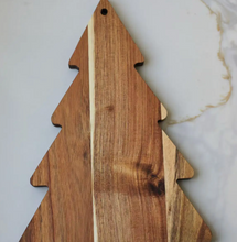 Load image into Gallery viewer, Christmas Tree Platter Wooden Board Dessert Tray
