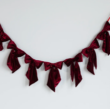 Load image into Gallery viewer, Red Velvet Bow Garland
