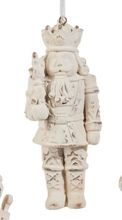 Load image into Gallery viewer, Whitewash Nutcracker Ornament
