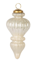 Load image into Gallery viewer, 6"H Ivory Glass Finial Ornament
