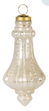 Load image into Gallery viewer, 6"H Ivory Glass Finial Ornament
