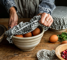 Load image into Gallery viewer, Farmhouse Gingham Linen - Bowl Cover Set
