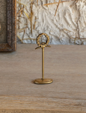 Load image into Gallery viewer, Antique Gold Place Card Holder

