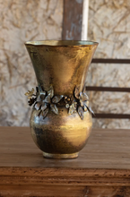 Load image into Gallery viewer, Jeweled Garland Antiqued Vase
