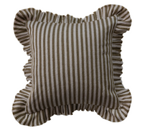 Load image into Gallery viewer, Striped Ruffle pIllow
