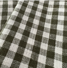 Load image into Gallery viewer, Linen Table Runner in Mini Olive Gingham Check
