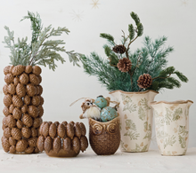 Load image into Gallery viewer, Pine Stoneware Scalloped Vase
