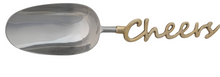 Load image into Gallery viewer, Stainless Steel Scoop w/ Brass Handle "Cheers”
