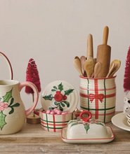 Load image into Gallery viewer, Hand-Painted Stoneware Baker
