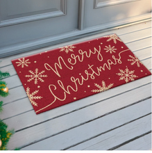 Load image into Gallery viewer, Merry Christmas Snowflakes Doormat
