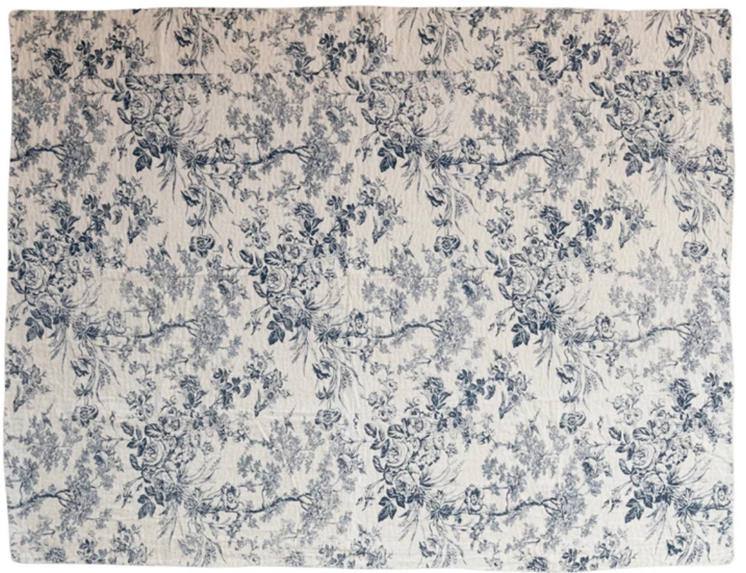 Cotton Chambray Printed Throw