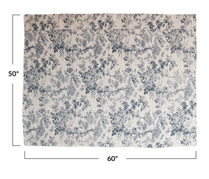 Cotton Chambray Printed Throw