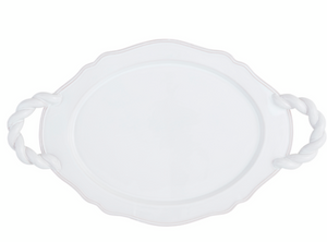 Twisted Handle Ceramic Platter