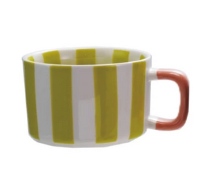 Stoneware Striped Mug