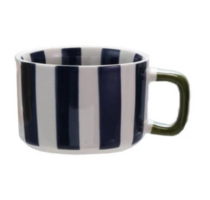 Stoneware Striped Mug
