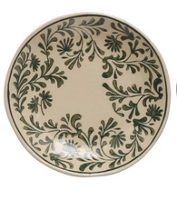 Load image into Gallery viewer, Hand-Painted Stoneware Plate w/ Floral Design
