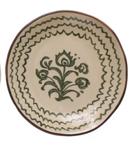 Load image into Gallery viewer, Hand-Painted Stoneware Plate w/ Floral Design
