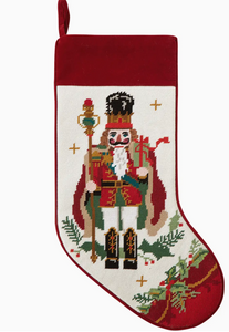 Nostalgic Embroidered Christmas Stocking