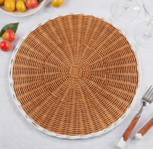 Load image into Gallery viewer, Two-Tone Rattan Placemat
