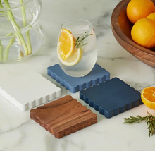 Load image into Gallery viewer, Scalloped Wood Coasters
