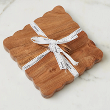 Load image into Gallery viewer, Square Scalloped Cheese Board with Cheese Markers
