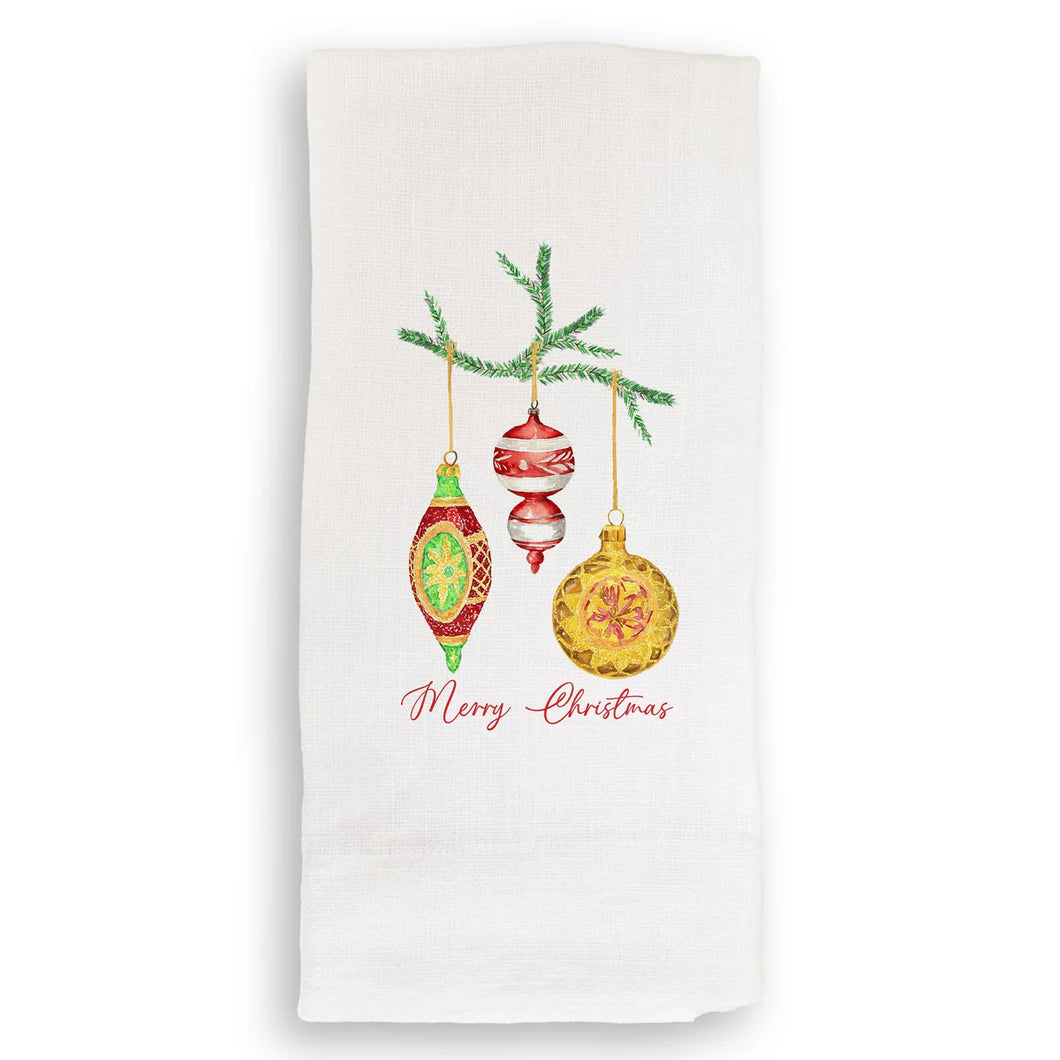 Classic Ornament Linen Guest Towel