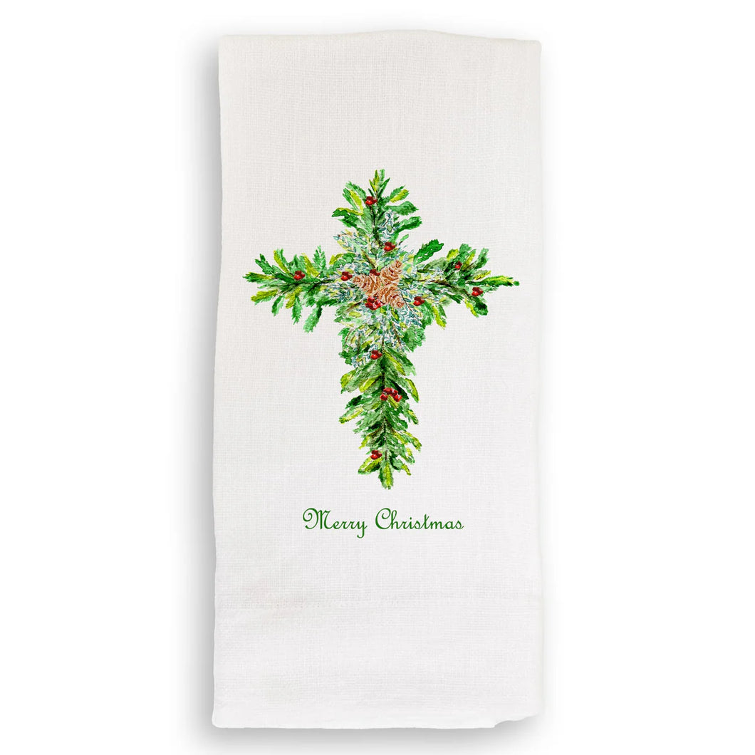 Christmas Cross Lien Gust Towel