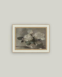 White Rose Vase