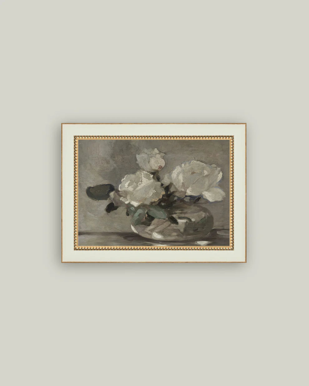 White Rose Vase