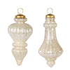 6"H Ivory Glass Finial Ornament