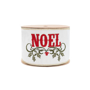 Embroidered Noel Ribbon
