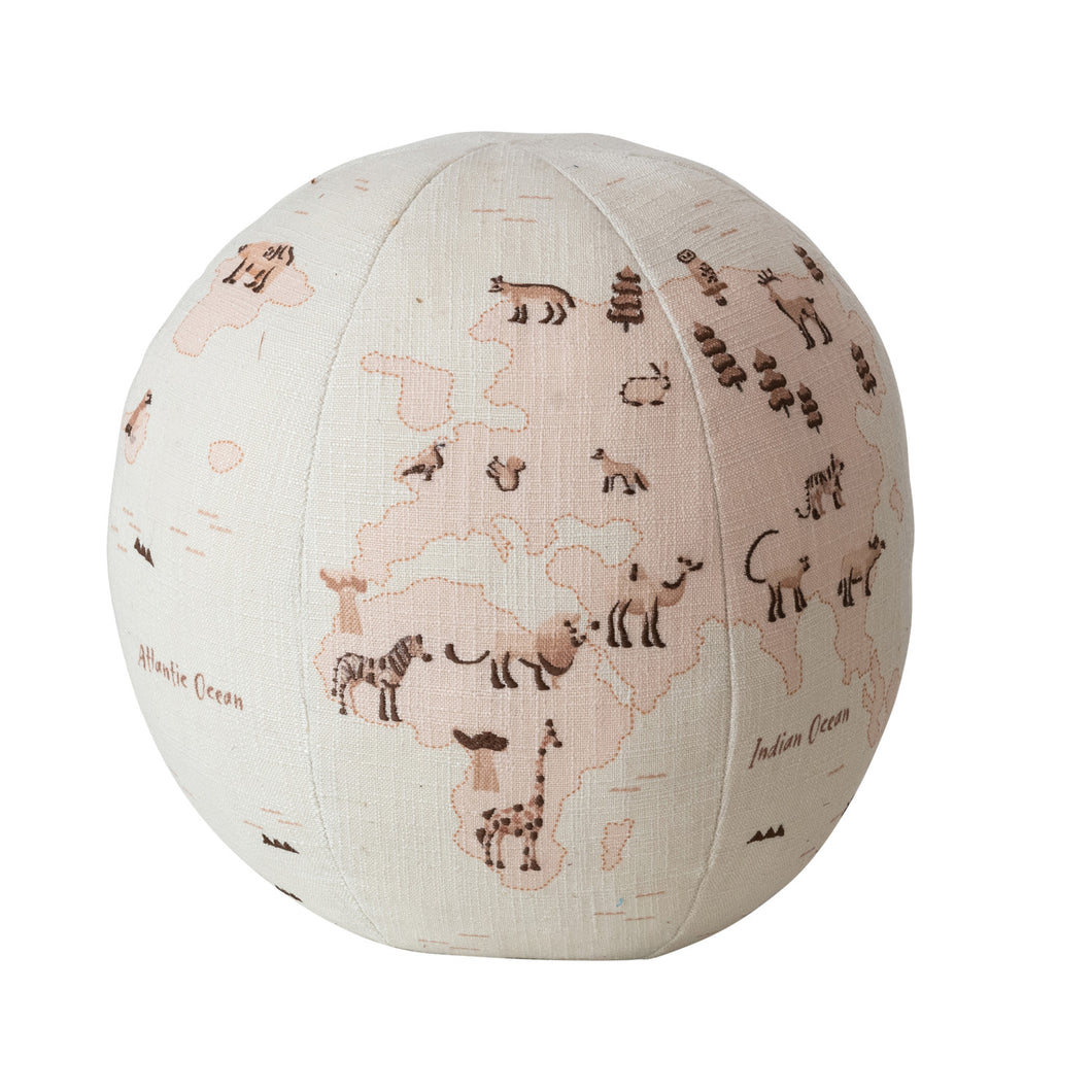 Animals & Embroidery Globe Pillow
