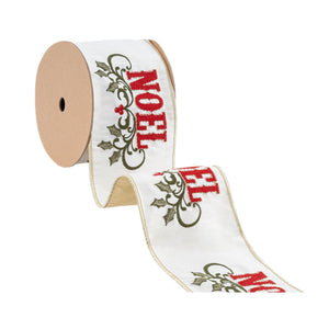 Embroidered Noel Ribbon