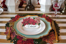 Load image into Gallery viewer, Die Cut Poinsettia Wreath Placemats
