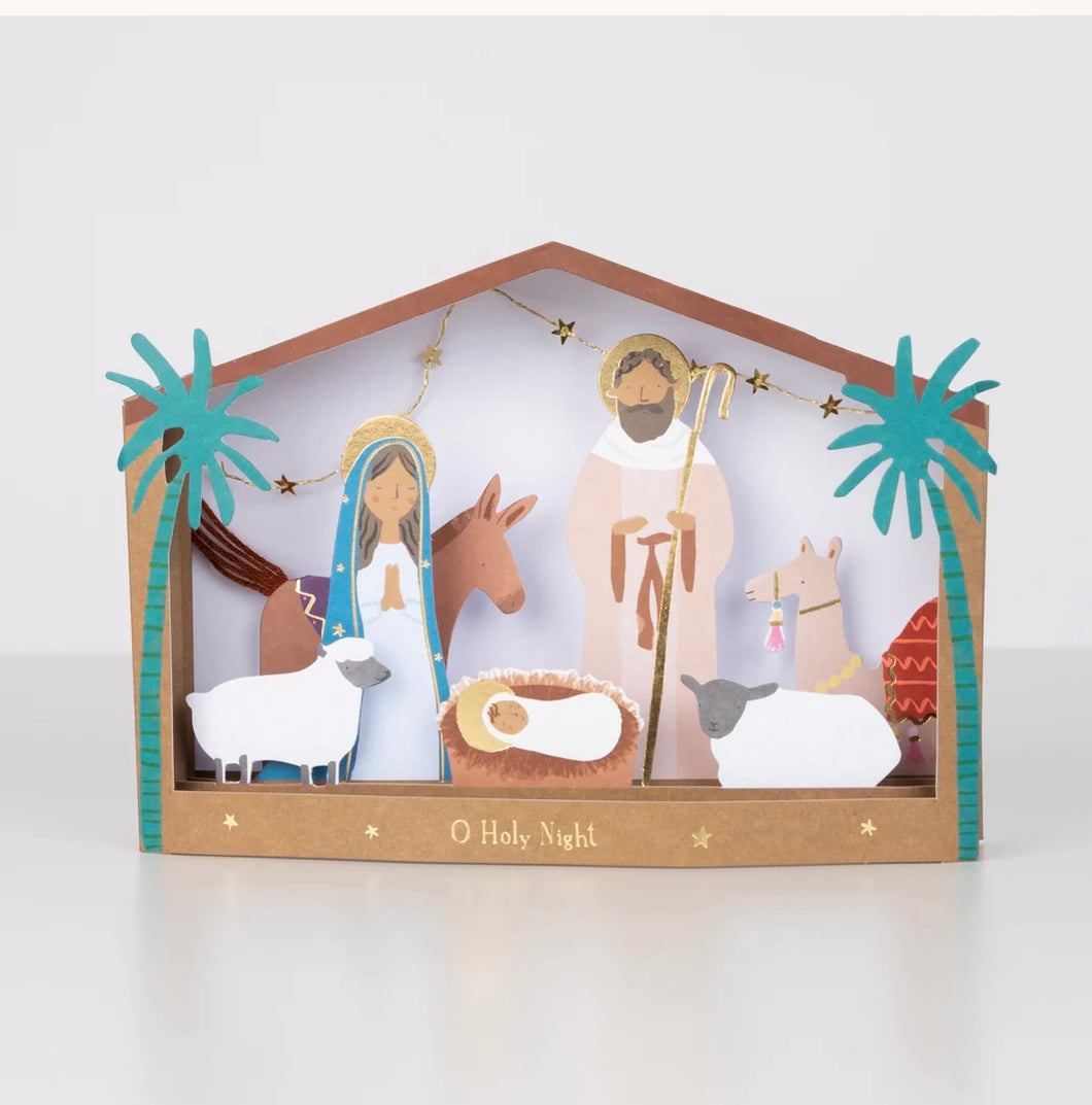 Nativity Diorama Christmas Card