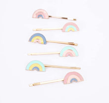 Load image into Gallery viewer, Enamel Rainbow Hair Slides
