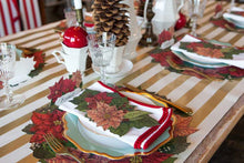 Load image into Gallery viewer, Poinsettia Wreath Placemats
