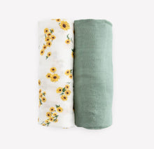 Load image into Gallery viewer, Deluxe Swaddle 2 Pack- Sunflower
